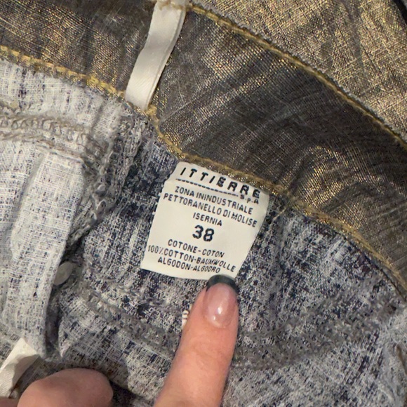 Vintage Y2K Dolce & Gabanna Low-rise Cotton Metallic Pants - Picture 9 of 13